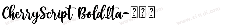CherryScript BoldIta字体转换